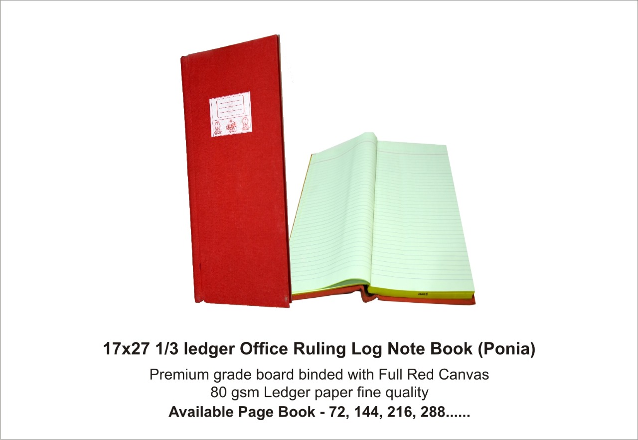 17x27 1/3 ledger Office Ruling Log Note Book (Ponia)