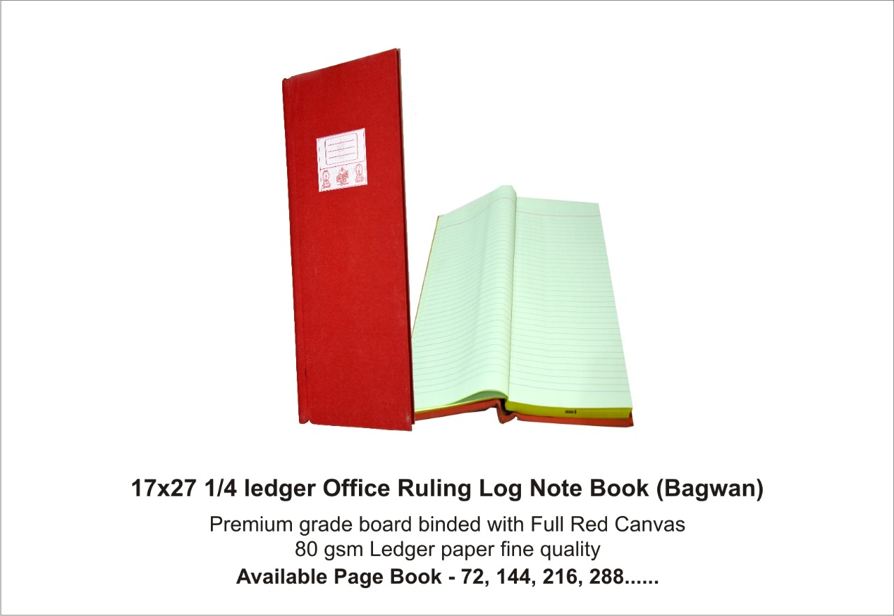 17x27 1/4 ledger Office Ruling Log Note Book (Bagwan)