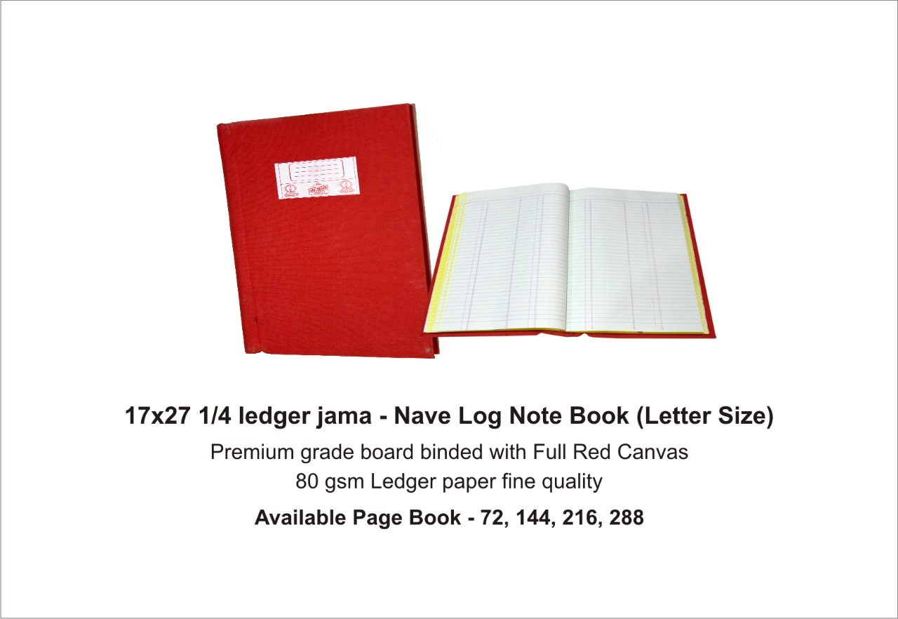 17x27 1/4 ledger jama - Nave Log Note Book (Letter Size)