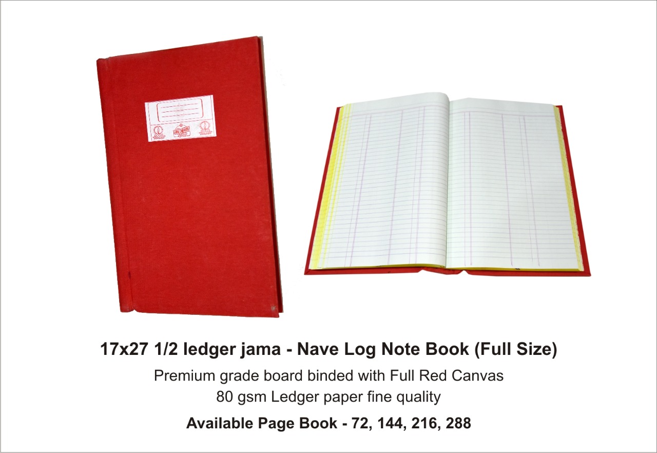 17x27 1/2 ledger jama - Nave Log Note Book (Full Size)